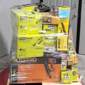 MIXED TOOL PALLET – LOT ID: 330225 100% Tested and Working (WITH BATTERIES AND CHARGERS)