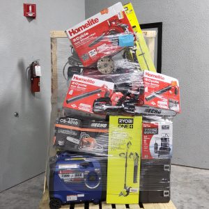 MIXED OUTDOOR POWER EQUIPMENT PALLET – LOT ID: 240325 100% Tested and Working (WITH BATTERIES AND CHARGERS)