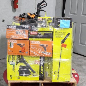 MIXED TOOL PALLET – LOT ID: 180425 100% Tested and Working (WITH BATTERIES AND CHARGERS)