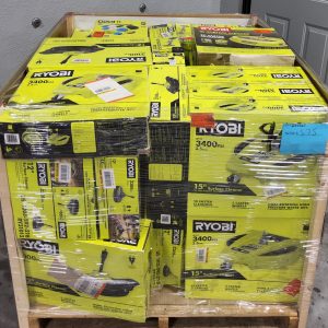RYOBI SURFACE CLEANERS PALLET – LOT ID: 230425 100% Tested and Working (WITH BATTERIES AND CHARGERS)