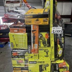 MIXED TOOL PALLET – LOT ID: 0023 100% Tested and Working (WITH BATTERIES AND CHARGERS)