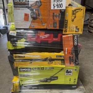 MIXED TOOLS PALLET – LOT ID: 0030 100% Tested and Working (WITH BATTERIES AND CHARGERS)