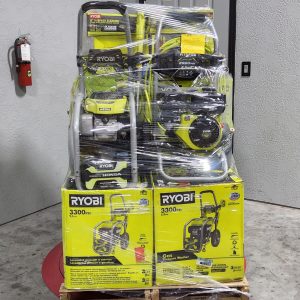 RYOBI PRESSURE WASHERS PALLET – LOT ID: 170125 100% Tested and Working (WITH BATTERIES AND CHARGERS)